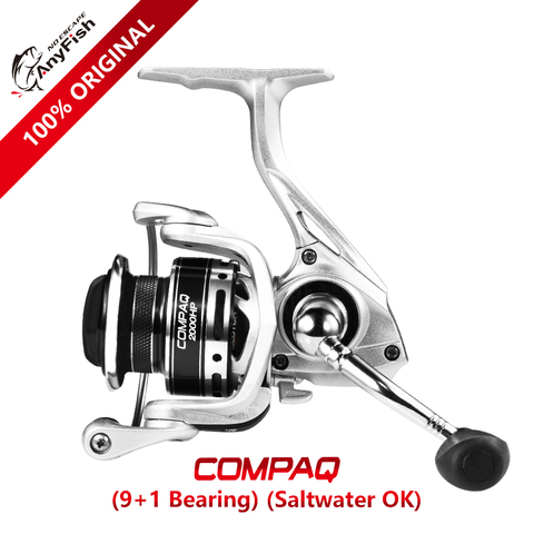 Anyfish COMPAQ moulinet de pêche 1000/2000/3000/4000 modèle rapport de vitesse 5.2: 1 max glisser 8 kg 9 + 1 roulements pêche en eau salée ► Photo 1/6