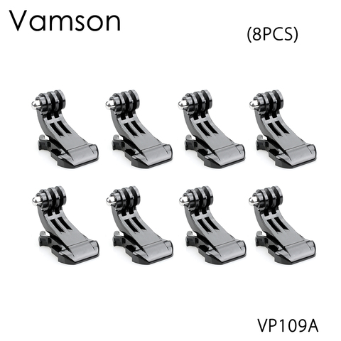 Vamson – accessoires pour Gopro, 8 pièces, crochet J, boucle de montage, adaptateur Vertical pour GoPro Hero 5 4 3 + pour SJCAM pour Yi Camera VP109A ► Photo 1/6
