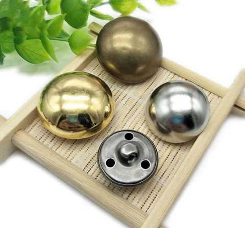 Boutons métalliques argent/bronze/or, 100 pièces/lot, 10-28mm, boutons Vintage en forme de champignon, accessoires de bricolage pour vêtements ► Photo 1/5