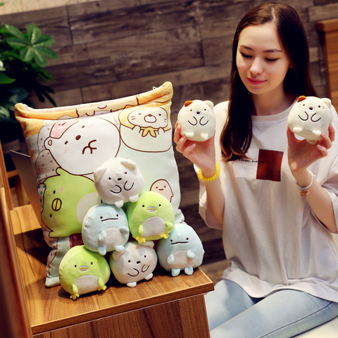 Sac en peluche de Sumikko Gurashi, Animation japonaise, oreiller doux coin de dessin animé Bio, pour petite fille, 8 pièces ► Photo 1/6