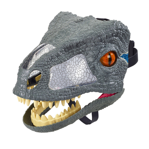 Jurassic World 2 – masque de dinosaure, effets sonores, FMB74, jouet pour garçons, bleu, cadeau ► Photo 1/5