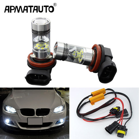 2 ampoules LED antibrouillard H11, 100W, sans erreur, pour BMW E71, X6 M, E70, X5, E83, F25, X3, 2004, E53, X5, 2003, 2006, E90, 325, 328, 335i ► Photo 1/6