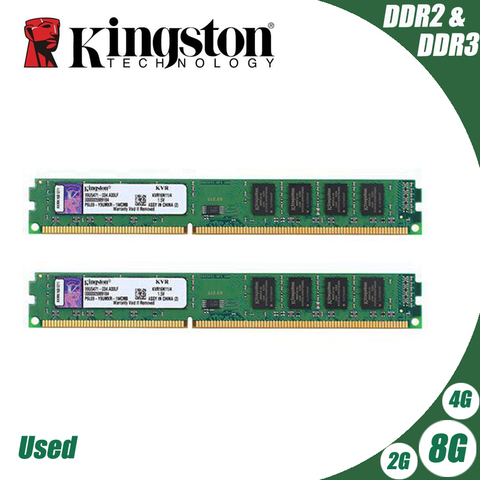 Kingston mémoire RAM Module mémoire ordinateur de bureau 1 go 2 go PC2 DDR2 4 go DDR3 8 go 667MHZ 800MHZ 1333MHZ 1600MHZ 8 go 1600 ► Photo 1/5