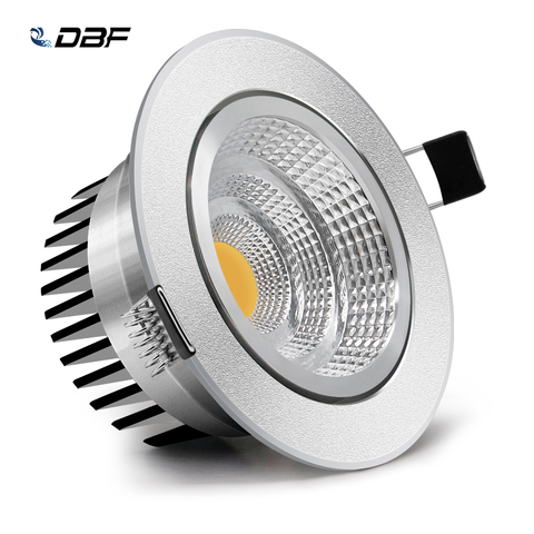 [DBF] Angle réglable Dimmable LED COB Downlight 6W 9W 12W 18W encastré plafonnier AC110V 220V Downlight Spot lumière décor à la maison ► Photo 1/6