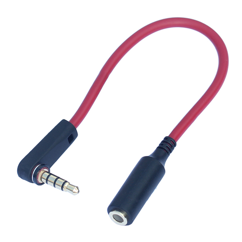 Câble Audio stéréo mâle vers femelle, Extension dc3.5 mm, coudé à 90 degrés, 15cm ► Photo 1/6