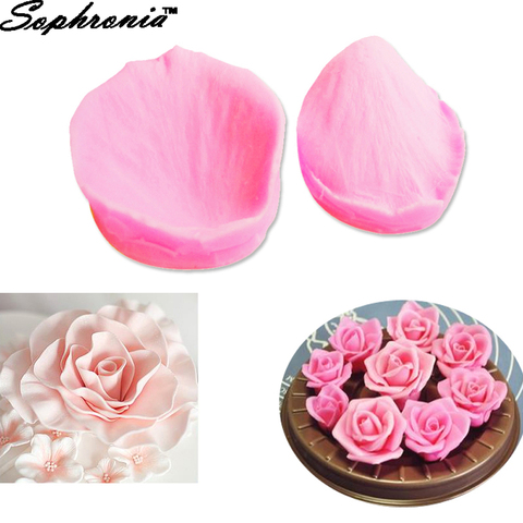 Sophronia 3D Rose fleur pétales forme Fondant gâteau moule Fondant décoration Silicone moule gâteau Cookie chocolat Fondant bricolage m175 ► Photo 1/6