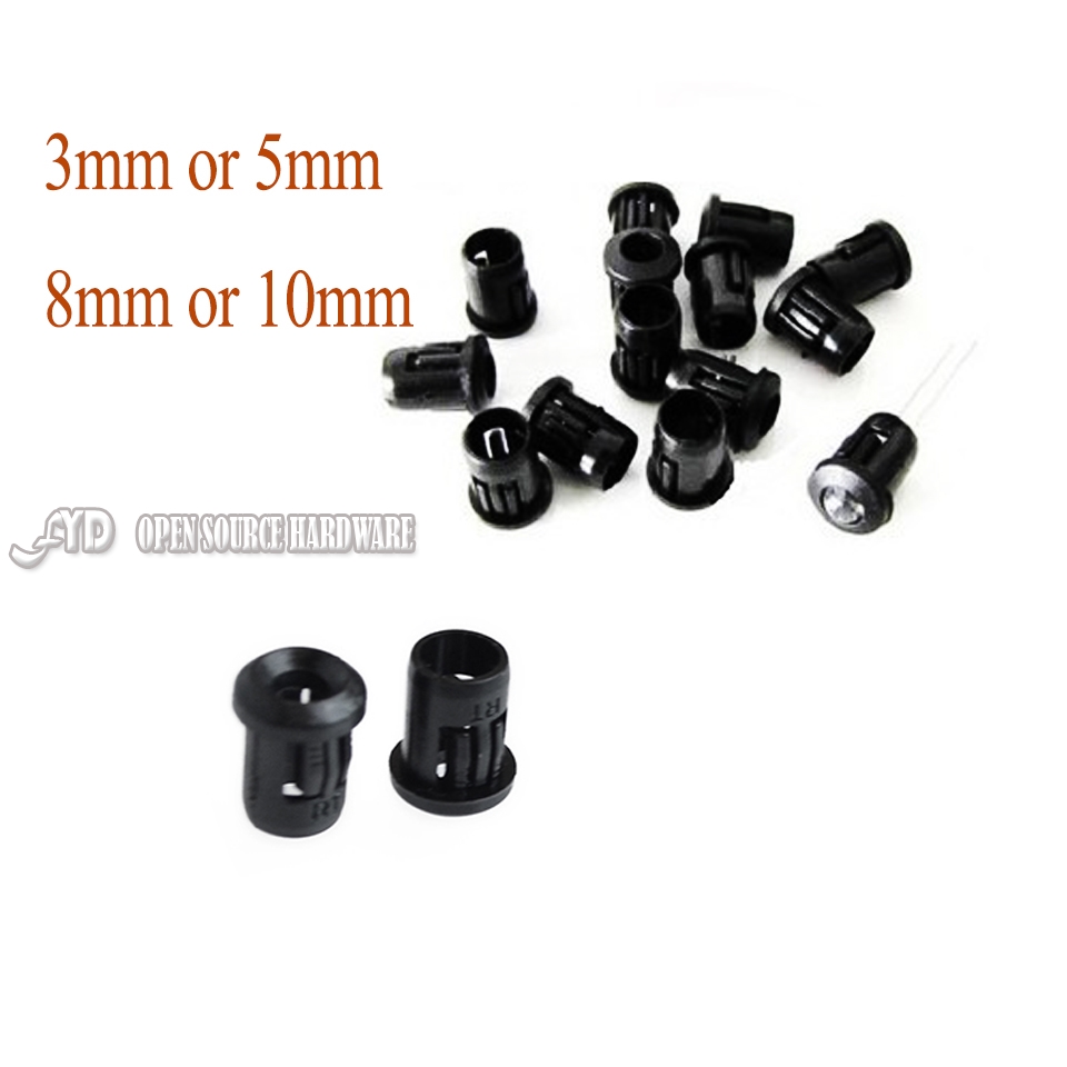 Support de lampe LED 3mm diametre Noir 50 pieces O1L7 P8 