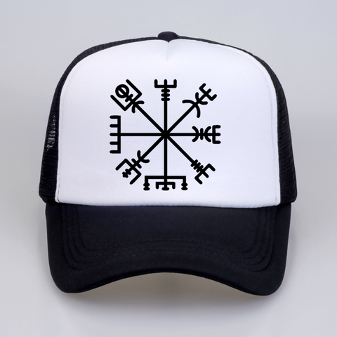 Chapeau Runes nordique vieux, végétalien, à la mode pour hommes et femmes, en lettres imprimées, cercle Viking avec casquette odin, chapeau de baseball ► Photo 1/1