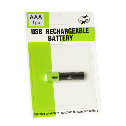 ZNTER – batterie Lithium Rechargeable AAA 1.5V 400mAh, avec câble MICRO USB, pour Drone caméra RC ► Photo 1/6