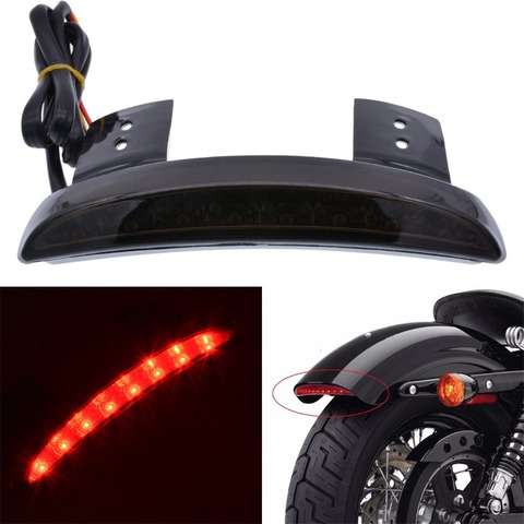 Rouge/Fumé Objectif Arrière LED Stop Tail Lumière De Frein Pour Moto Bobber Chopper Café Racer ► Photo 1/1