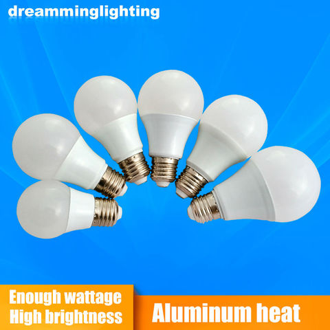 Lampe LED avec Base en Aluminium intégrée, ampoules blanc froid/chaud, éclairage de salon, AC E27/B22 100-240V, 3W/5W/7W/9W/12W/15W/18W ► Photo 1/5