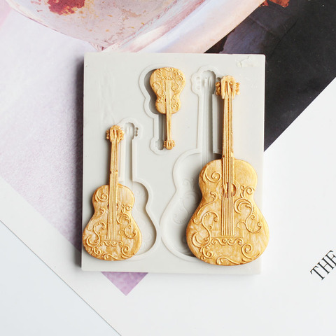 Moules à Fondant en forme de guitare, à pouding au chocolat, bonbons, outils de décoration de gâteaux ► Photo 1/6