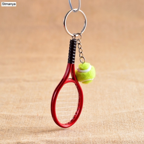 Porte-clés Mini raquette de Tennis, pendentif cadeaux pour la journée des amoureux, offre spéciale #17162 ► Photo 1/6