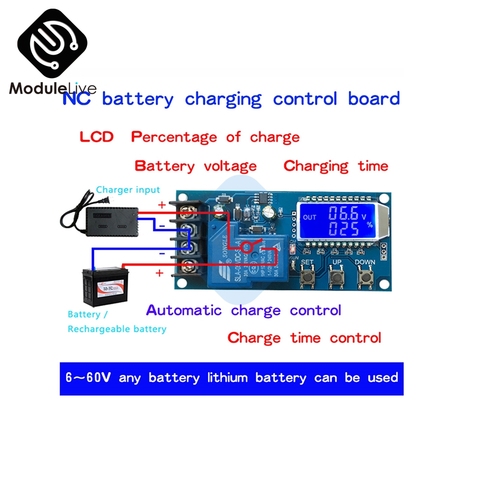 Module de commande de charge de batterie à affichage LCD XY-L30A NC, Module de Protection contre les surcharges à pleine puissance numérique, interrupteur 6-60V ► Photo 1/6