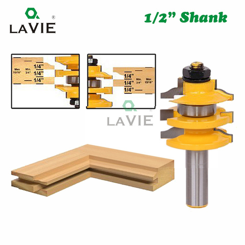 LAVIE – Rail à tige et Stile Ogee, 12mm, 1 pièce, 1/2 