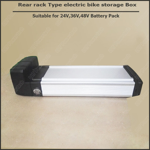 36 V arrière rack cas et 48 V porte-bagages arrière batterie boîtier en aluminium houser pour vélo électrique au lithium batterie de stockage boîte ► Photo 1/1