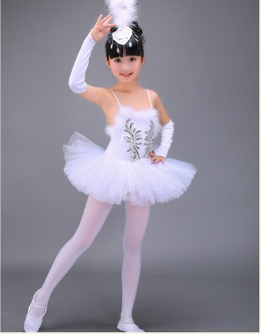 Costume de danse professionnel pour enfants, robe Tutu de Ballet blanche, pour filles ► Photo 1/4