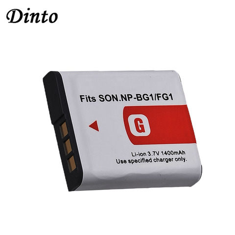 Dinto – batterie de remplacement pour appareil photo, pour Sony DSC H3 H5 H7 W70 W80 WX1, 1400mAh, NP-BG1 NPBG1 NPBG1 NPFG1 NP FG1, 1 pièce ► Photo 1/4