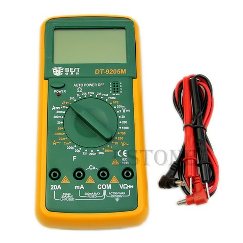 Multimètre numérique LCD, DT9205M, voltmètre, ohmètre, testeur de capacité, à chaud ► Photo 1/1