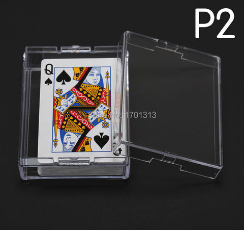 Boîte en plastique pour cartes de jeu transparente en polystyrène, boîte en plastique de rangement pour Poker PS, matériel d'emballage P2 ► Photo 1/2