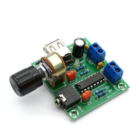 Mini amplificateur de puissance AC et DC USB 5V, petit amplificateur de puissance PM2038, produit haute fidélité 5 wx2 ► Photo 1/4