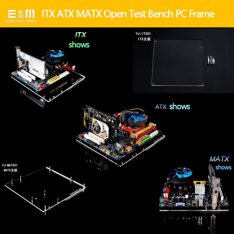 Banc de Test d'horloge à monter soi-même, cadre ouvert pour ITX MATX ATX, Mini PC HTPC Air Case, Support pour carte graphique ► Photo 1/6
