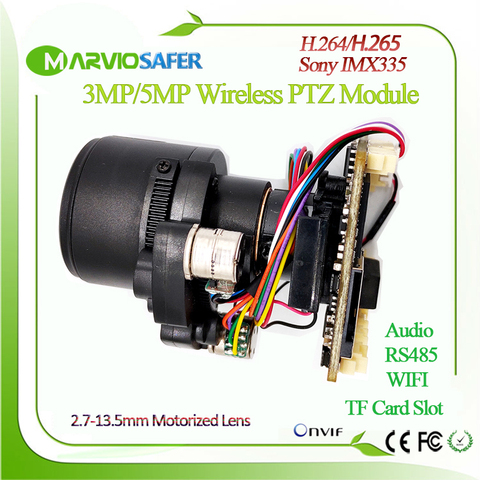 Vidéosurveillance, Module de caméra PTZ IP Wifi sans fil 3MP/5MP, Starlight, Module 2.7-13.5mm, lentille Zoom 5X, carte TF, mise à niveau Audio, protocole Onvif ► Photo 1/6
