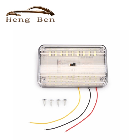 HB – Source de lumière LED universelle 36smd 12V, blanc, pour voiture, éclairage d'intérieur, plafonnier, toit, lampe de lecture, interrupteur marche/arrêt ► Photo 1/3