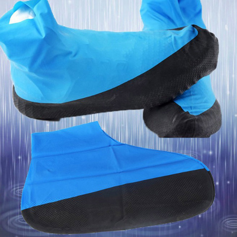 Couvre-chaussures de pluie en Latex réutilisable, imperméable, antidérapant, botte de moto, accessoires, 1 paire ► Photo 1/5