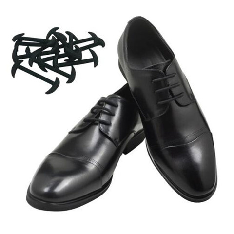 Chaussures en cuir pour hommes et femmes, 3 tailles, 12 pièces/ensemble, lacets élastiques en Silicone, lacets adaptés, livraison gratuite ► Photo 1/1