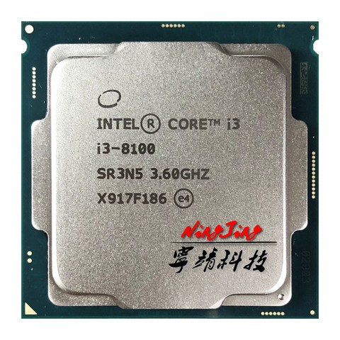 Intel Core i3-8100 i3 8100 3.6 GHz Quad-Core Quad-Thread processeur d'unité centrale 6 M 85 W LGA 1151 ► Photo 1/1