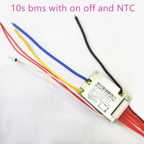 10 s bms 36 v e batterie de vélo bms avec interrupteur marche-arrêt tension de charge NTC 42 v 15a bms pcm ► Photo 1/6
