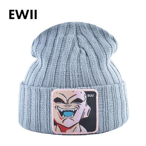 Mode chaud hiver chapeaux pour femmes bonnet femme hiver skullies bonnets pour hommes tricot casquette velours beanie casquettes hommes goku chapeau ► Photo 1/6