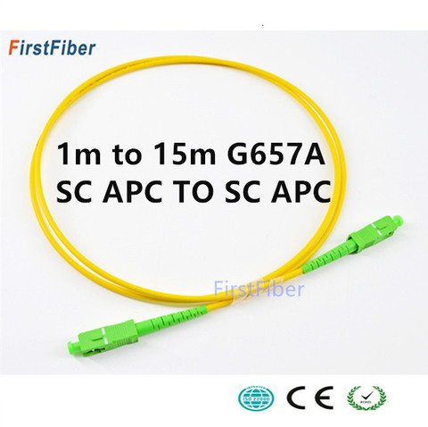 Câble de raccordement de Fiber optique SC APC, 5m 2.0mm PVC G657A , Fiber Jumper Simplex SM FTTH câble optique 1m 2m 3m 10m 15m ► Photo 1/3