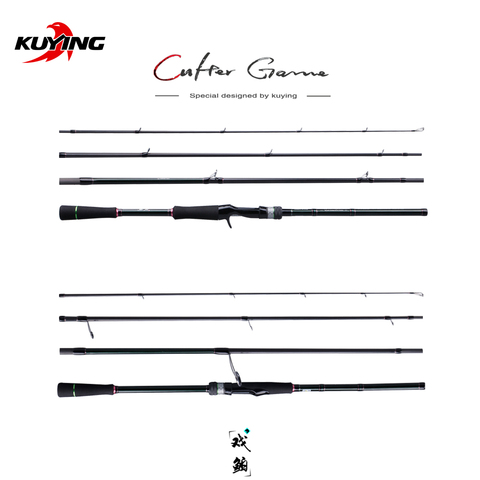 KUYING – canne à pêche Spinning et Baitcasting de 2.49m, 8 ou 3 pouces, pour pêche au leurre, canne de voyage en carbone ► Photo 1/5