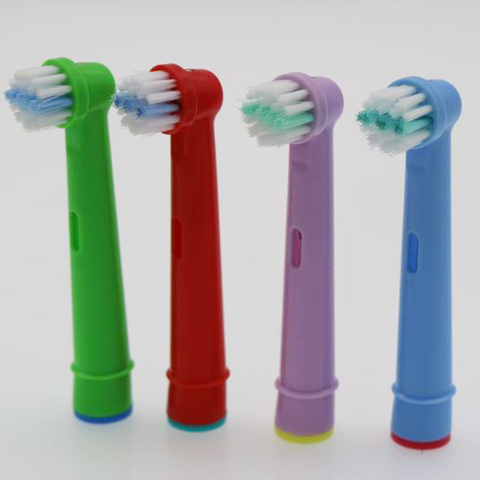 4 pièces enfants enfants têtes de brosse brosse à dents électrique pour Oral B/Braun/SmartSeries/TriZone/avance puissance/Pro santé/Triumph/3D950TX ► Photo 1/3