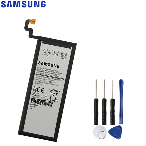 Batterie de remplacement Samsung pour Galaxy Note 5 SM-N9208 N9208 N9200 N920t N920c, authentique, EB-BN920ABE, 3000mAh ► Photo 1/6