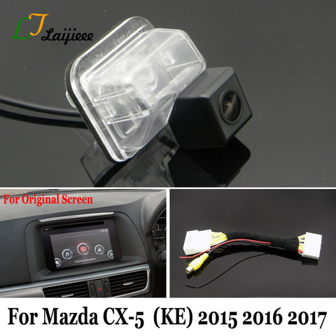 Caméra de recul 6V et câble adaptateur 28 broches, Compatible avec moniteur OEM, pour Mazda CX-5 CX5 CX 5 2015 2016 2017 ► Photo 1/4