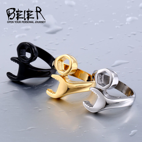 Beier 316L acier inoxydable anneau Offre Spéciale Punk Biker clé homme anneau outils mode bijoux LLBR8-021R ► Photo 1/6