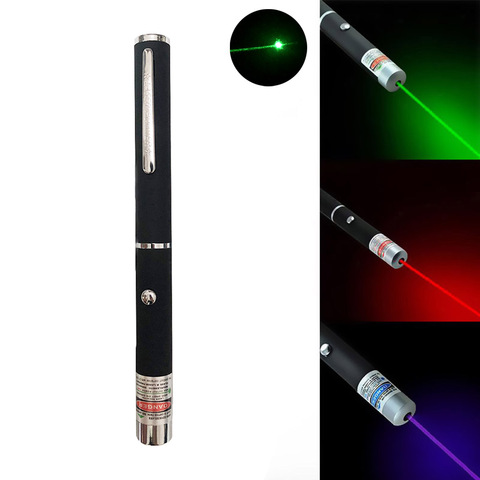 Pointeur Laser 5MW, puissant stylo lumineux vert bleu rouge, 405nm 530nm 650nm ► Photo 1/6