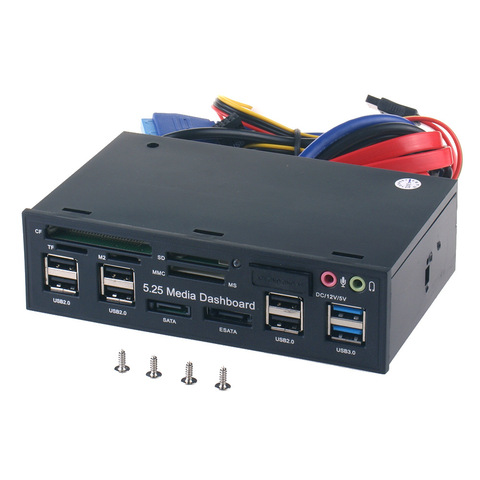 Hub USB 3.0 multifonction, Port SATA ESATA, lecteur de carte interne, support PC, panneau avant Audio pour SD MS CF TF M2 MMC ► Photo 1/6