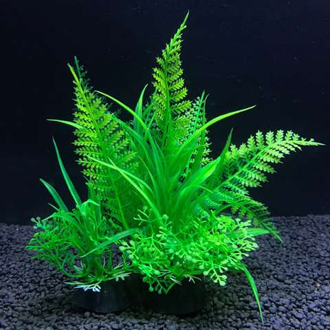 Plantes artificielles décoratives pour Aquarium, 14Cm, Simulation de mauvaises herbes d'eau, ornement pour Aquarium ► Photo 1/6
