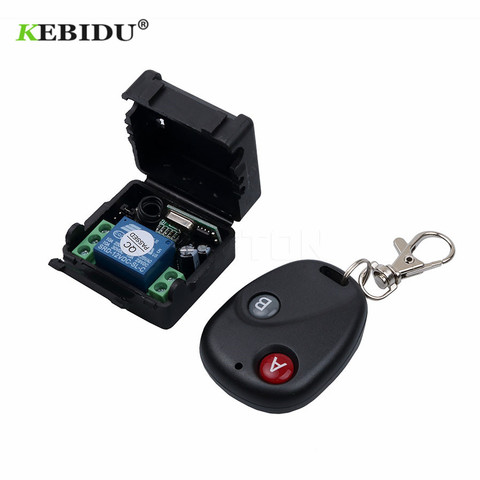 KEBIDU – interrupteur de télécommande sans fil, 12V, 10a, 433MHz RF, transmetteur télécommandé avec récepteur pour système d'alarme antivol ► Photo 1/6