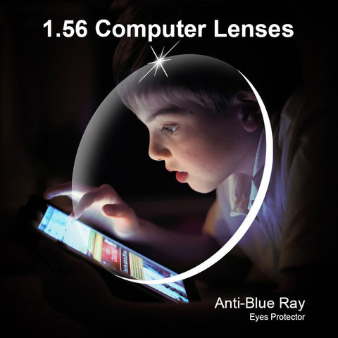 1.56 Anti-Blue Ray Prescription optiq luntes lentes 1 paire de lentilles Rx-able assemblage gratuit avec monture de lunetes ► Photo 1/5