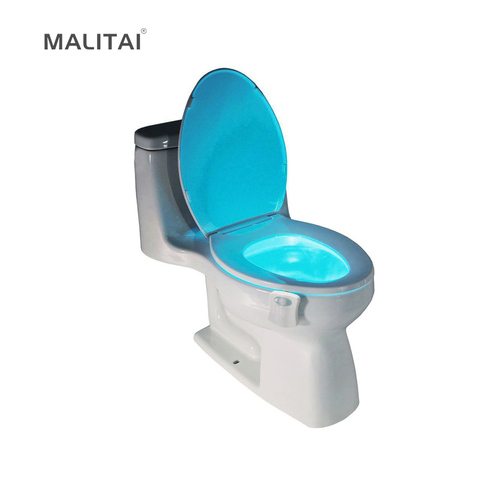 1 pièces PIR capteur de mouvement toilette siège lampe de nouveauté LED 8 couleurs Auto changement infrarouge Induction lumière bol pour salle de bains éclairage ► Photo 1/6