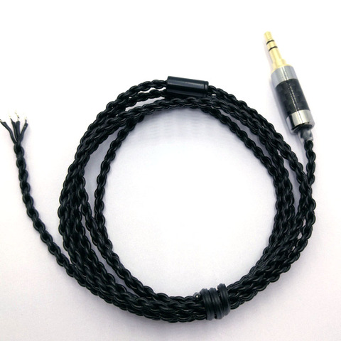 Câble de remplacement plaqué argent, RY-c16 m, 1.2mm, fil amélioré, 4 brins, pour réparation d'écouteurs HIFI, DIY, 3.5 ► Photo 1/5