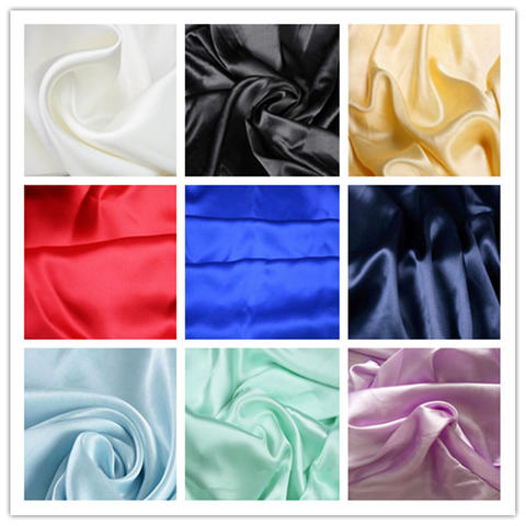 Tissu en soie mûre multicolore 100% | Livraison gratuite, écharpe de literie en soie teinte unie, # ► Photo 1/2