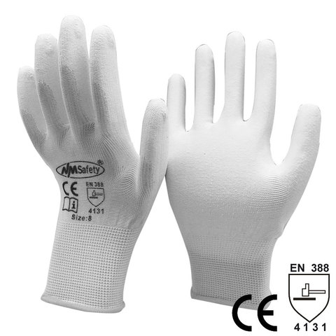 12 paires de gants de travail antistatique en coton PU et Nylon, sécurité ESD, gants de travail industriel électronique pour hommes ou femmes ► Photo 1/6