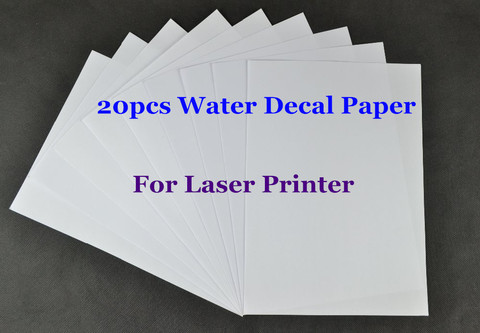 (20 pièces/lot) A4 papier Transparent/Transparent papier décalcomanie papier Laser papier de transfert d'eau pour papier de décalcomanie de glissière d'eau en verre ► Photo 1/6