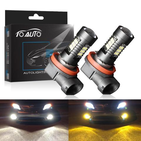 Ampoules de voiture LED Super lumineuses, H8 H11 HB3 9005 HB4 9006 21 SMD 3030, phares antibrouillard de voiture, feux de conduite DRL, 2 pièces ► Photo 1/6